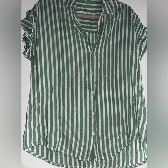 beachlunchlounge Tops - Beach lunch lounge  Green Striped Women's Top